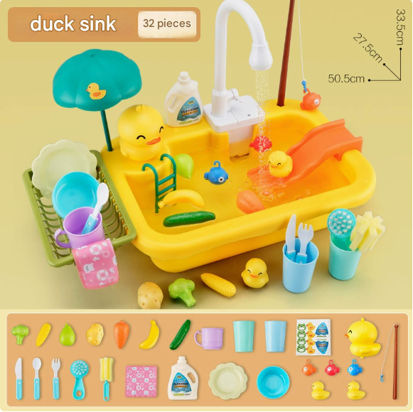 Kids Water Play Table – Circulating Fountain, Play Accessories & Indoor/Outdoor