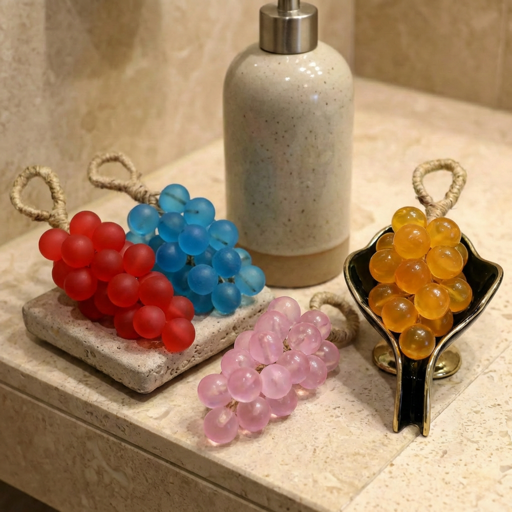 Handmade Grape Soap – Plant Oils, Natural Fruit Scents & Hanging Cord