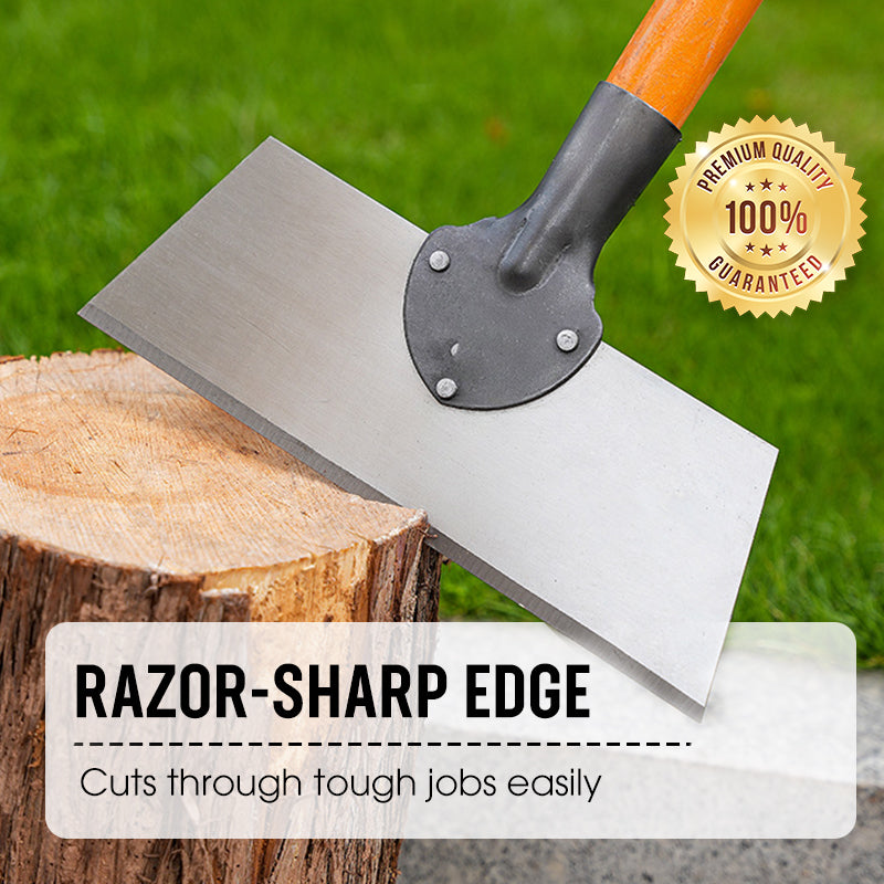 Garden Hoe & Scraper – Manganese Steel Blade, Wooden Handle & 18.5cm Width