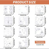 Quilting Template Set 12-Piece – Transparent Acrylic, Marking Guides for Patchwork