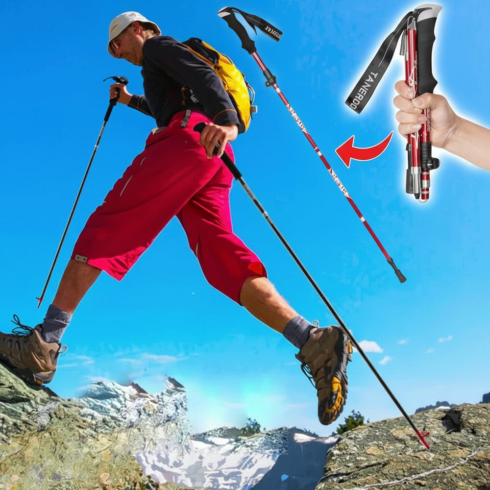 Trekking Pole – Foldable Telescoping Design, Adjustable Length & Aluminum Alloy