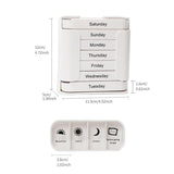 7-Day Pill Organizer – Color-Coded Compartments, Weekday Labels & Travel Size