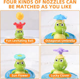 Crocodile Bath Toy with LED Light – Water Fountain, 4 Spray Heads & 360° Rotation