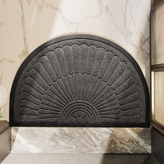 Door Mat – Non-Slip Rubber Backing, Semi-Circular Shape & Indoor/Outdoor Use