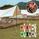 Adjustable Tent Guy Lines – 4-Pack, Reflective, Roller Buckle & Carabiner
