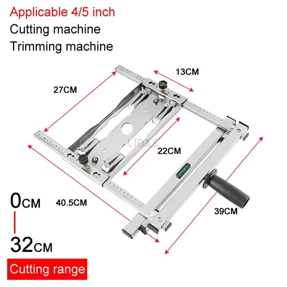 Circular Saw Guide Rail – 0–320mm Adjustable, Stainless Steel, Dust Adapter