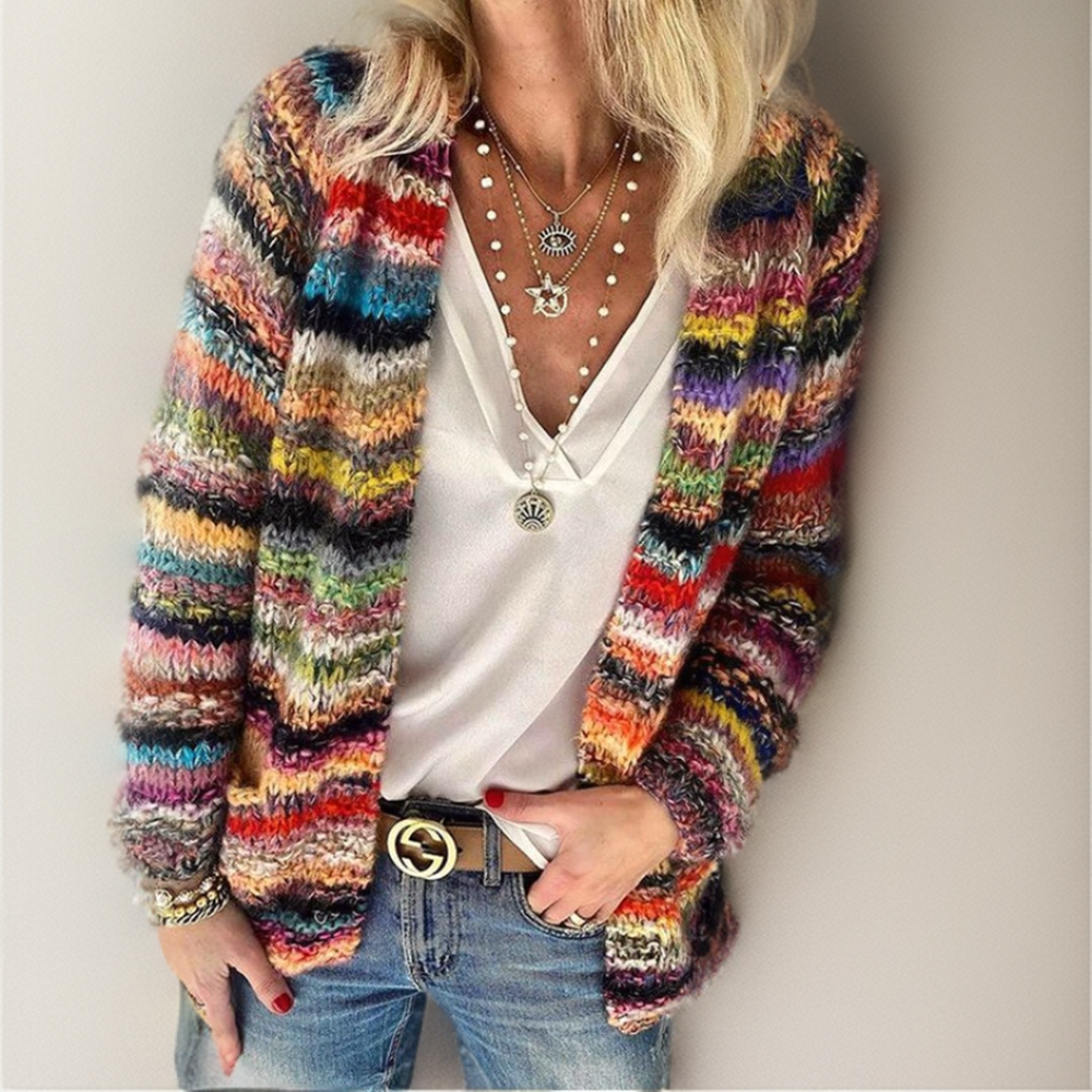 Lili Vintage-Style Pullover | Bunter & Bequemer Damenpullover für Komfort und Stil