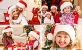 Santa Claus LED Light-Up Christmas Hat - Festive Holiday Headwear for Christmas Parties & Celebrations