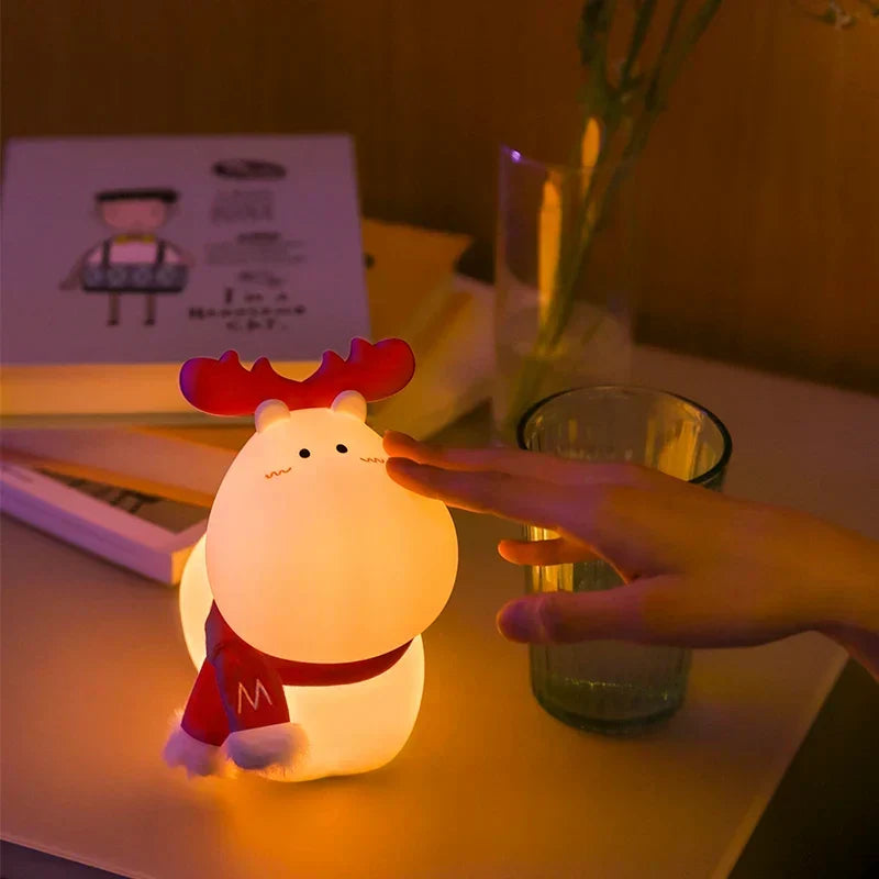 LED Reindeer Night Light – Soothing Christmas Bedside Lamp
