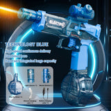 LED Water Gun with Silencer – USB Rechargeable, Removable Tank & Long Range