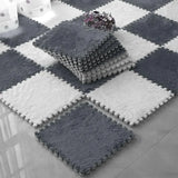 Plush Puzzle Rug Tiles – Foam, 30×30cm & Non-Slip Interlocking