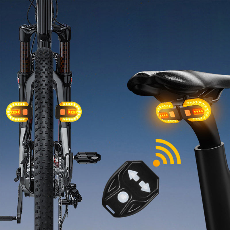 LED Bike Tail Light – Wireless Remote, Turn Signals & 38 LEDs USB Rechargeable