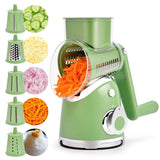Enhanced Product Title: **5-Blade Rotating Grater with Suction Base – Versatile Kitchen Tool for Effortless Grating and Slicing**