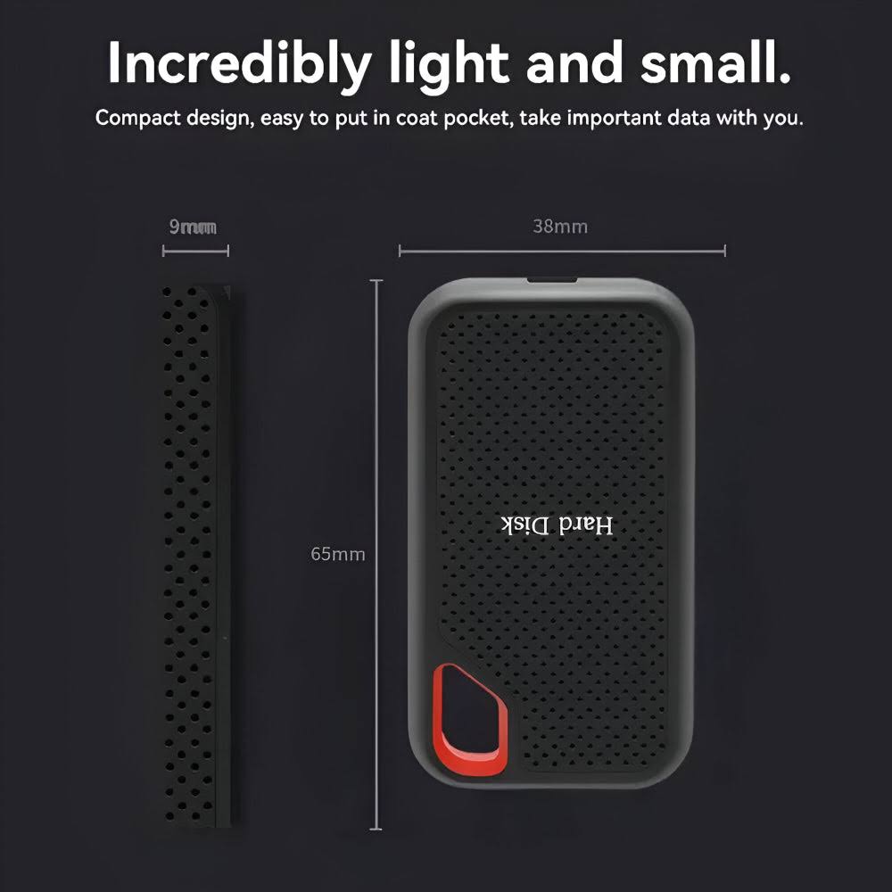 External SSD Drive – High-Speed, USB-C Connectivity & Portable Storage Design