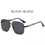 Oversized Retro Sunglasses – UV400 Protection, Metal Frame, Gold Accents, Unisex