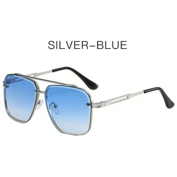 Oversized Retro Sunglasses – UV400 Protection, Metal Frame, Gold Accents, Unisex