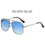 Oversized Retro Sunglasses – UV400 Protection, Metal Frame, Gold Accents, Unisex