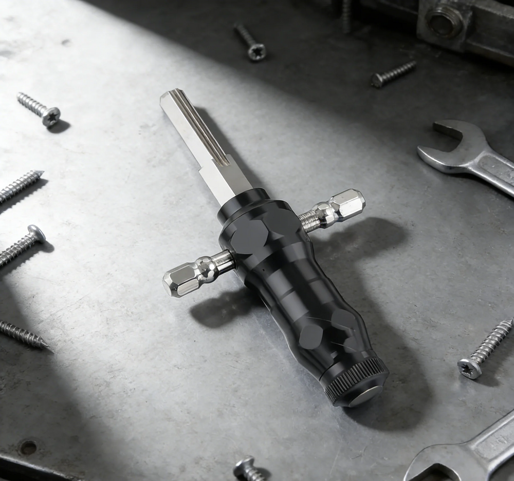 9-in-1 Stainless Steel Tubular Lock Tool Set – Interchangeable Blades & Ergonomic Grip