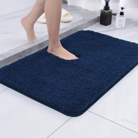 Non-Slip Microfiber Bath Mat – Absorbent, Machine-Washable & Rubber Backing