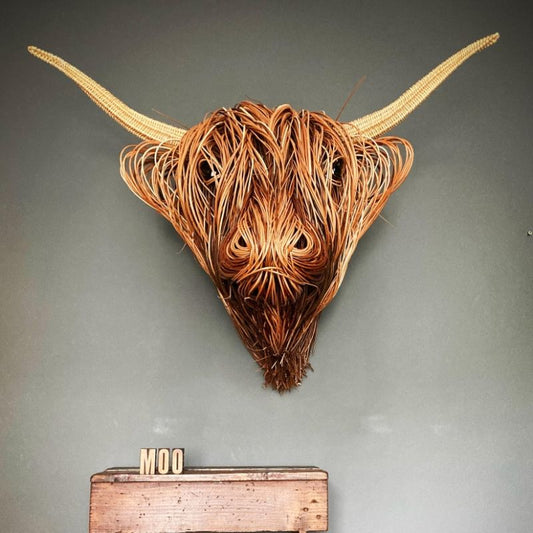 Wooden Cow Head Wall Decor – Handcrafted Finish, Unique Design & For Rustic Interiors
