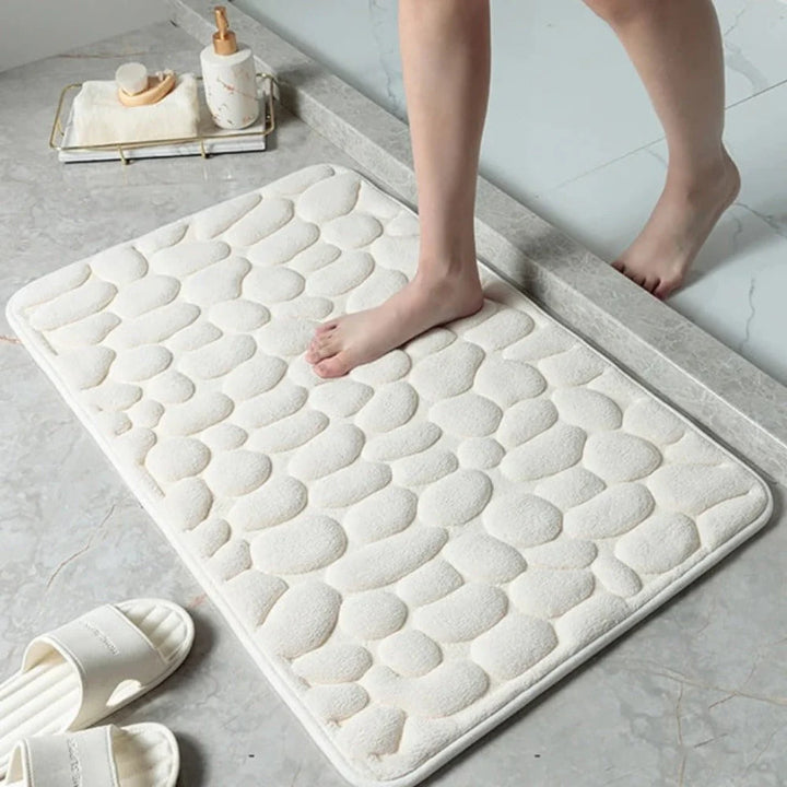 Enhanced Product Title: "Kieselstein Rutschfeste Badematte – Schnelltrocknend & Antirutsch für Badezimmerkomfort" 

This title includes relevant keywords while providing a clear description of the product's features, making it more appealing for Google Sh
