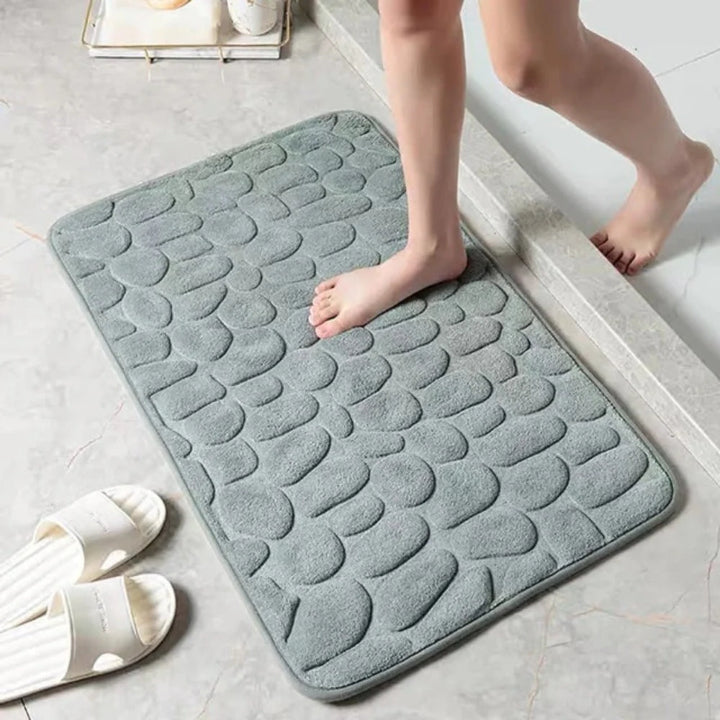 Enhanced Product Title: "Kieselstein Rutschfeste Badematte – Schnelltrocknend & Antirutsch für Badezimmerkomfort" 

This title includes relevant keywords while providing a clear description of the product's features, making it more appealing for Google Sh