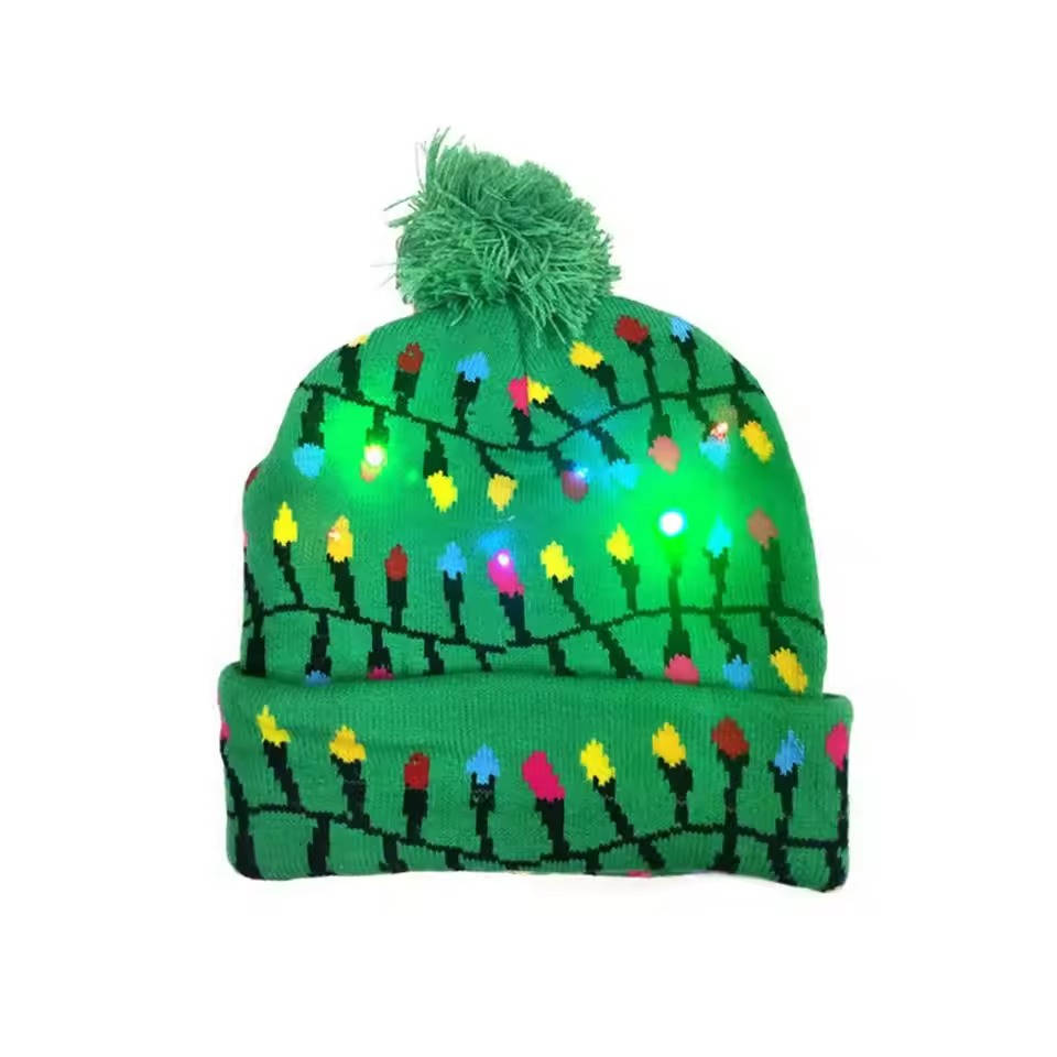 LED Light Up Christmas Hat - Festive Holiday Headwear for Parties & Celebrations