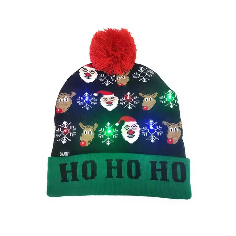 LED Light Up Christmas Hat - Festive Holiday Headwear for Parties & Celebrations