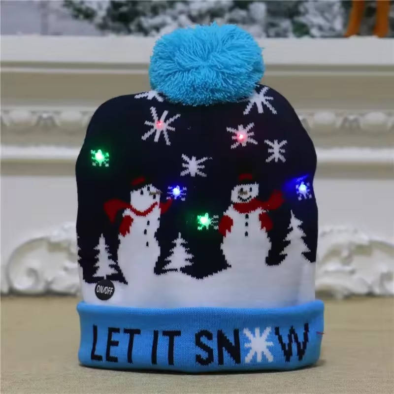 LED Light Up Christmas Hat - Festive Holiday Headwear for Parties & Celebrations