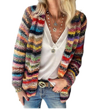 Kamille Retro Farbiger Pullover für Damen – Stylischer, Bequemer Strickpullover im Vintage-Design