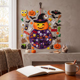 Reusable Felt Board with 50+ Halloween Pieces, Ages 3+