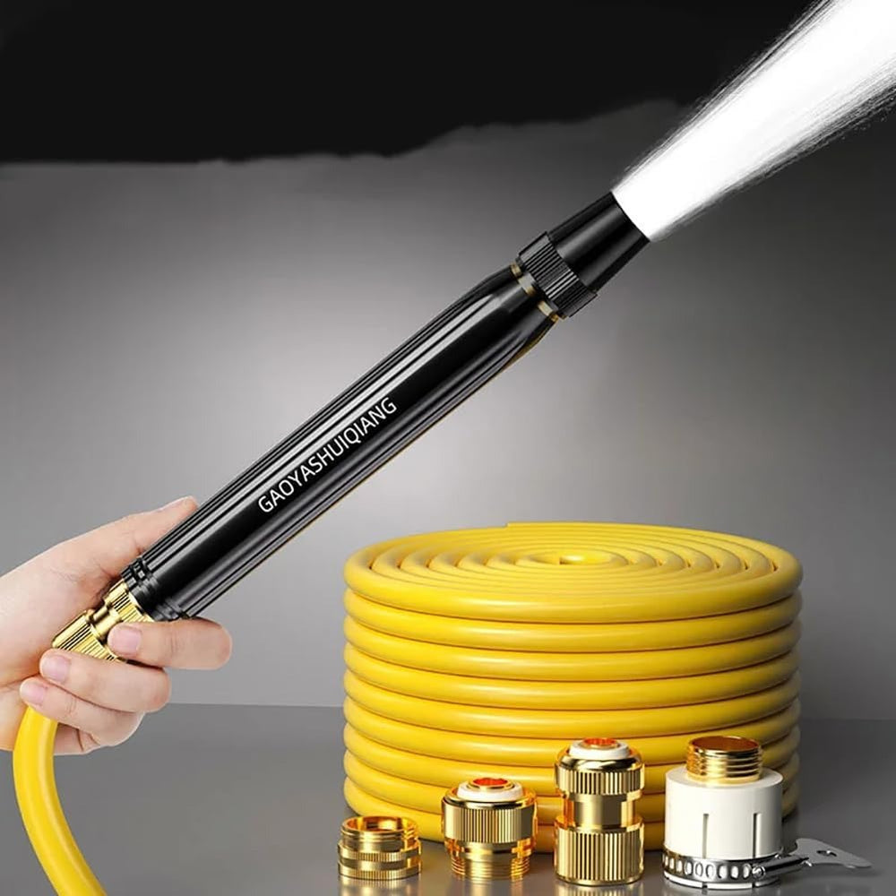 High-Pressure Hose Nozzle – Dual Spray Modes, Stainless Steel & Ergonomic Grip