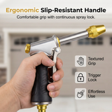 High-Pressure Hose Spray Gun – Solid Brass Nozzle, Adjustable Spray & Metal Trigger Lock