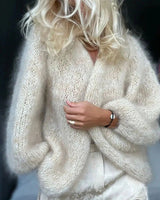 Informal Cardigan with Long Flared Sleeves - Maya