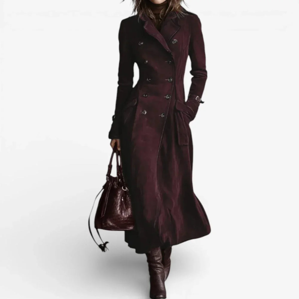 Women's double-breasted trench coat, view 2