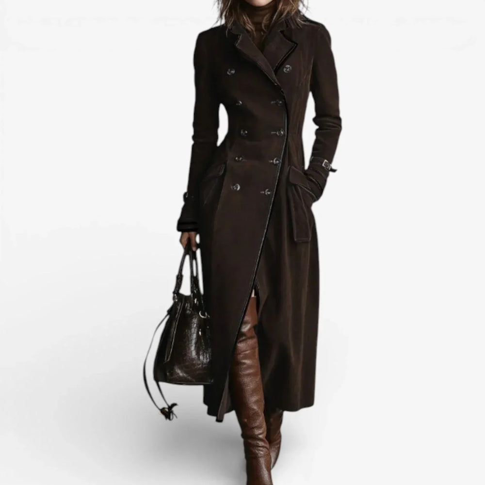 Women's double-breasted trench coat, view 3
