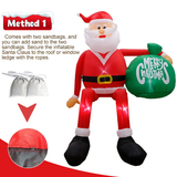 8FT Giant LED Climbing Santa Inflatable - Premium Outdoor Christmas Decoration for Festive Holiday Cheer