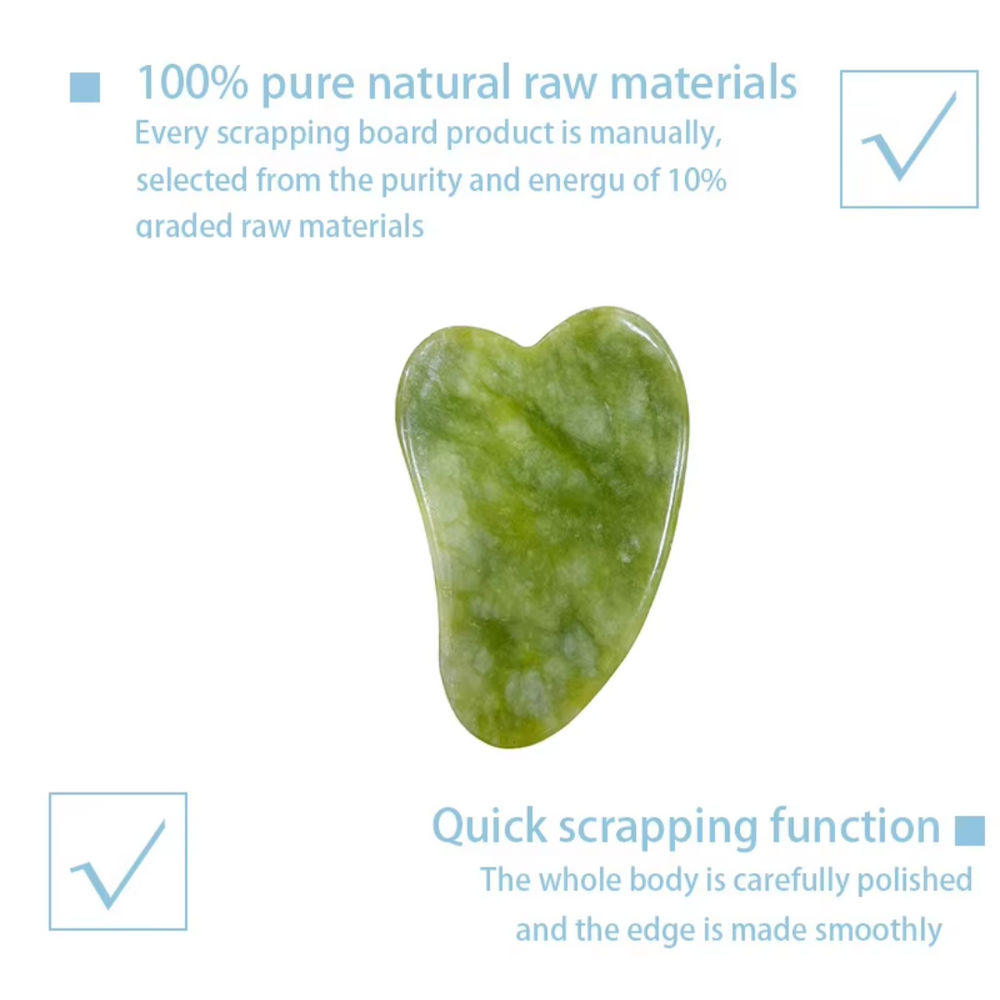 Instant Glow Gua Sha & Jade Roller Set - Premium Facial Massage Tools for Radiant Skin & Natural Beauty