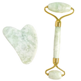 Instant Glow Gua Sha & Jade Roller Set - Premium Facial Massage Tools for Radiant Skin & Natural Beauty