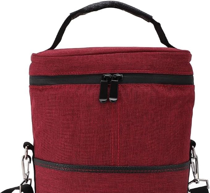 Insulated 2-Bottle Wine Cooler Tote Bag with Adjustable Strap - Perfect for Picnics, Travel, and Outdoor Events