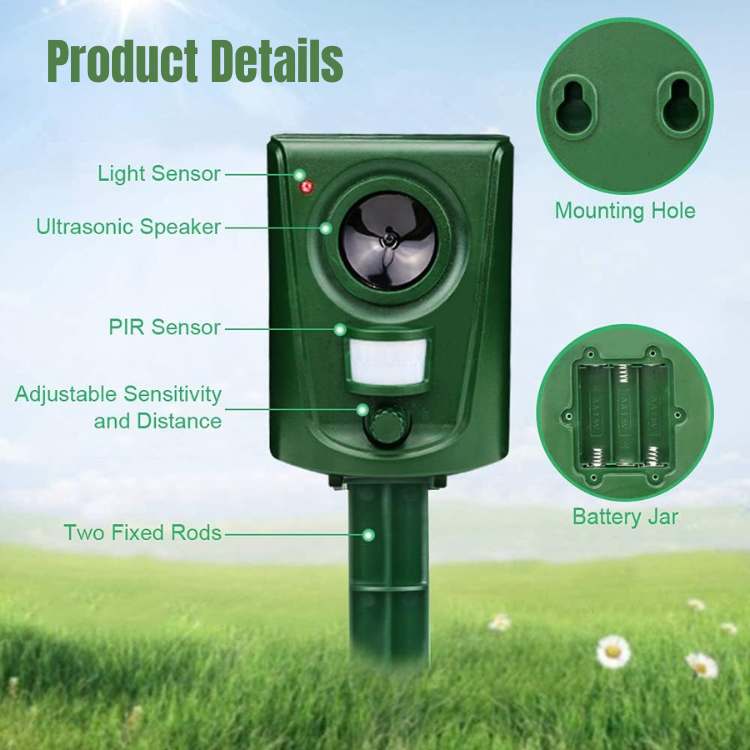 Smart Ultrasonic Cat Repeller - Effective & Humane Pest Control Device