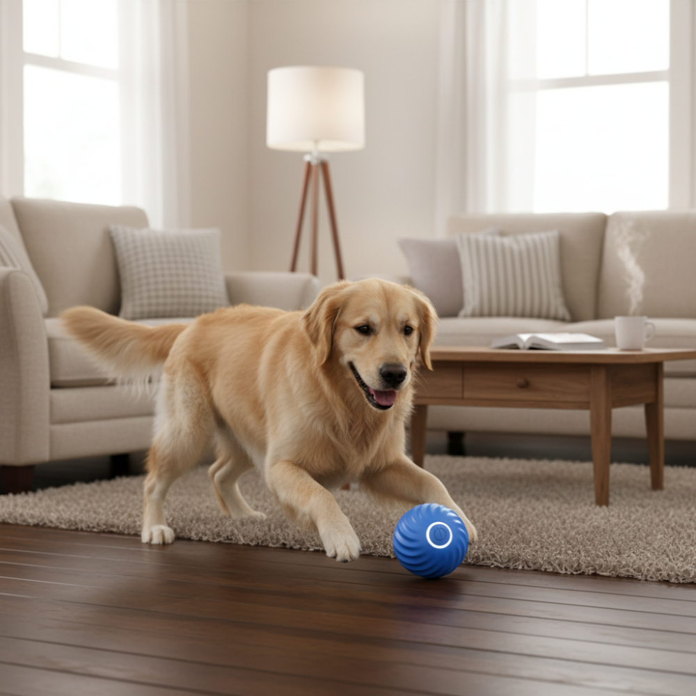 Interactive Dog Ball – Rechargeable, Durable & Obstacle-Avoidance Smart Toy