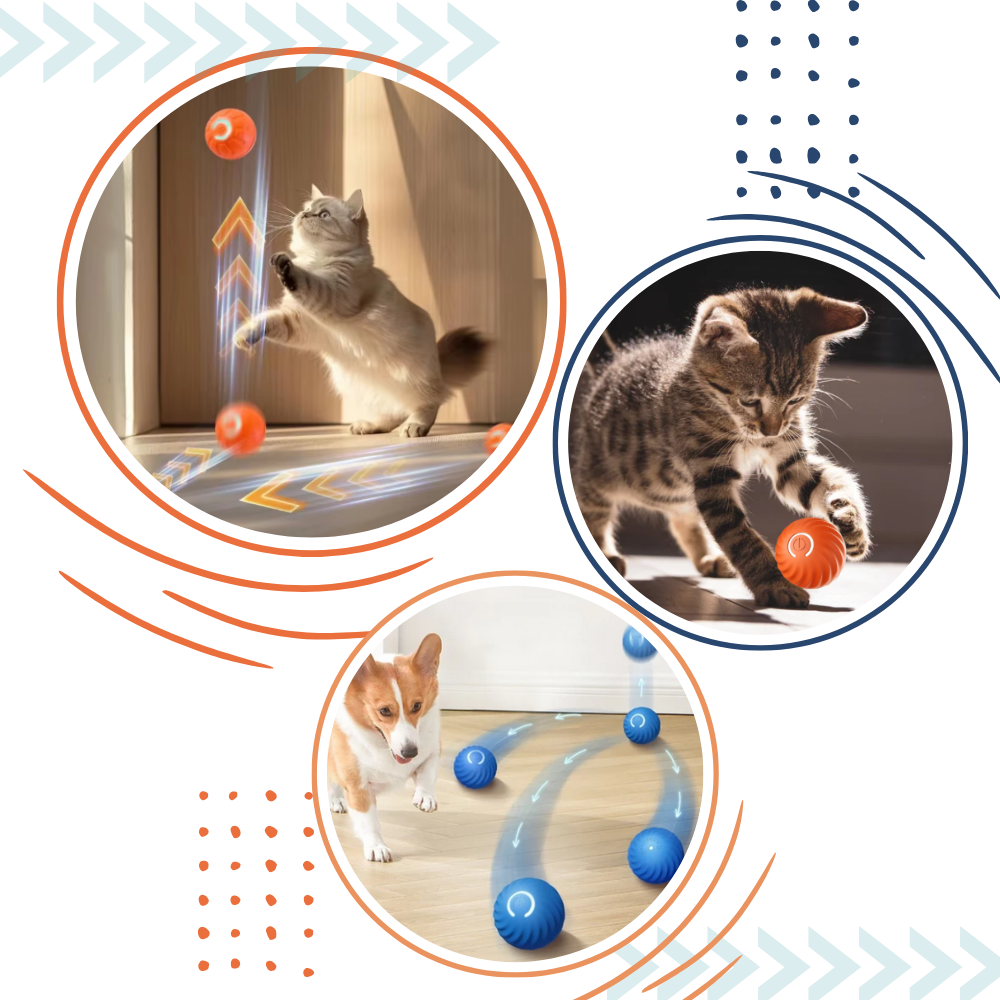 Interactive Dog Ball – Rechargeable, Durable & Obstacle-Avoidance Smart Toy