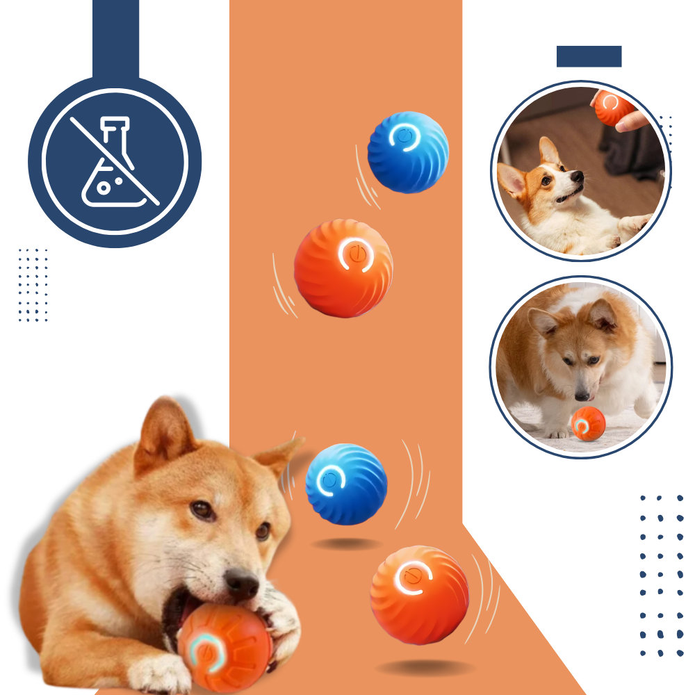 Interactive Dog Ball – Rechargeable, Durable & Obstacle-Avoidance Smart Toy
