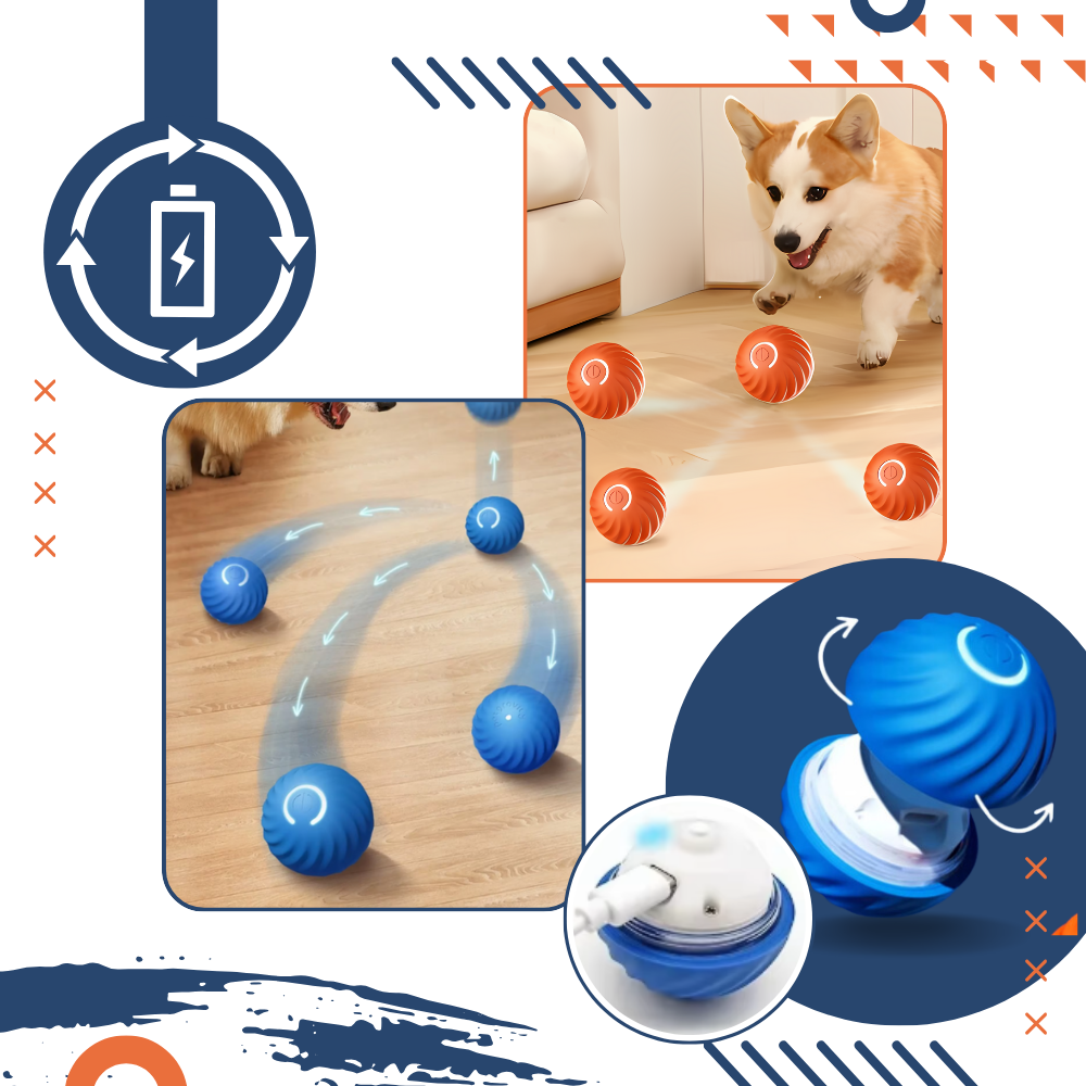 Interactive Dog Ball – Rechargeable, Durable & Obstacle-Avoidance Smart Toy