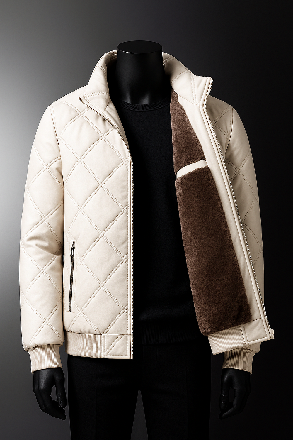 Men's quilted coat, view 4
