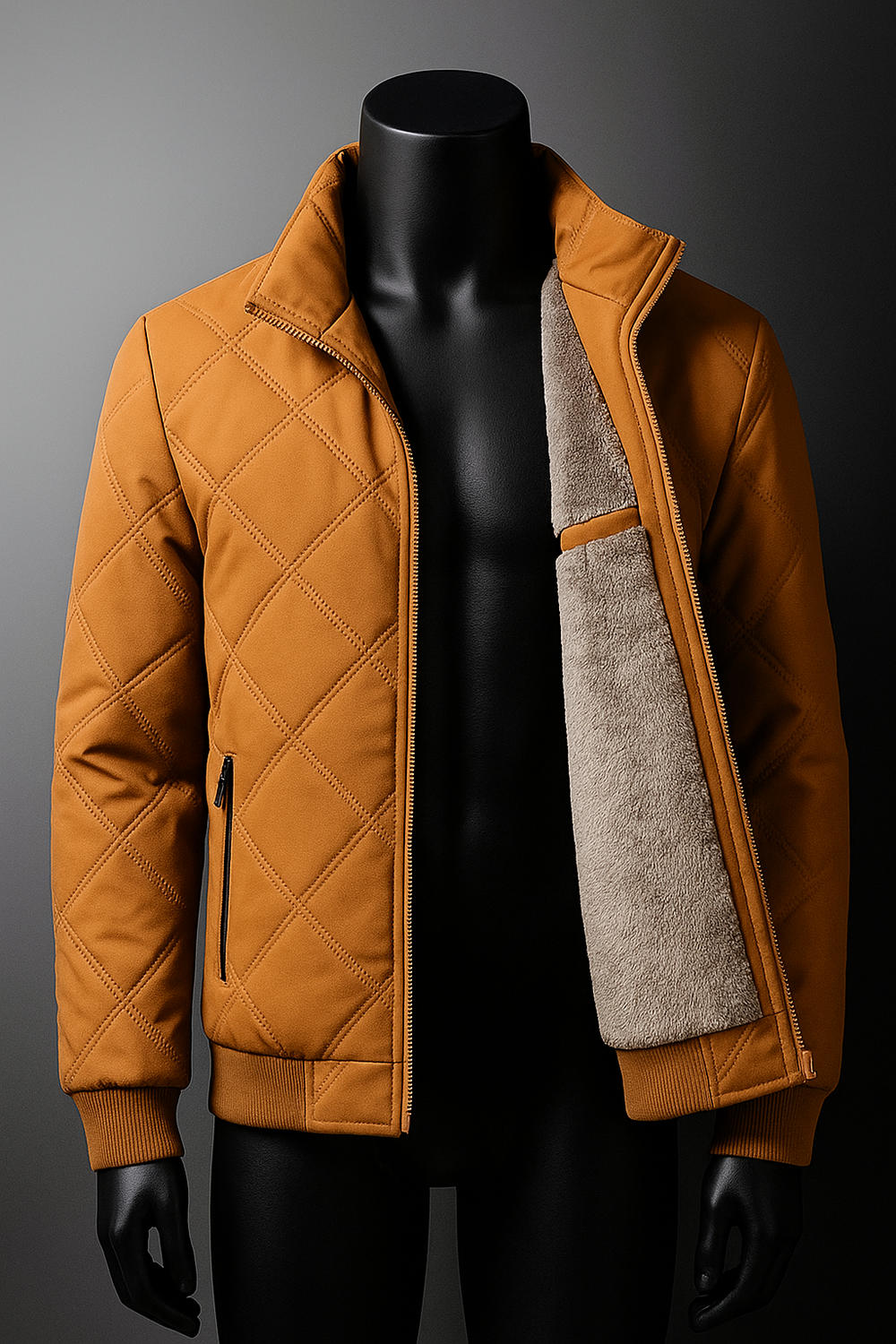 Men's quilted coat, view 5