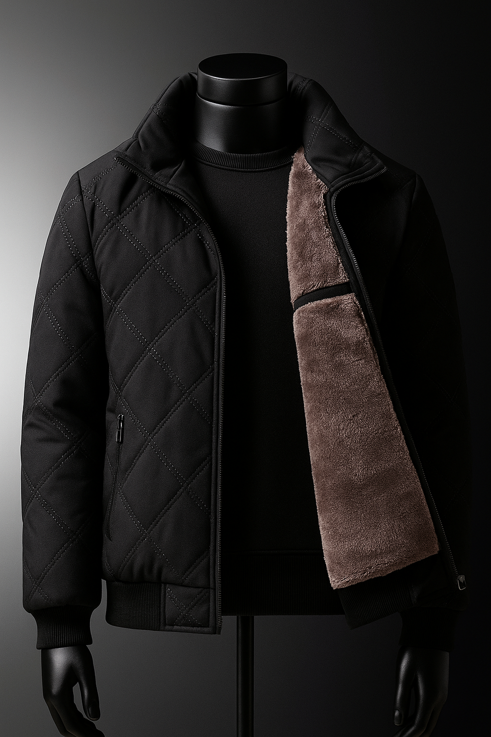 Men's quilted coat, view 6