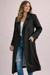 Women's belted trench coat, view 1