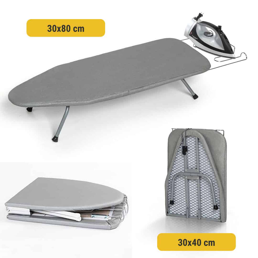 Portable Tabletop Ironing Board – Foldable 81×30.5cm, Iron Rest & Padded Feet